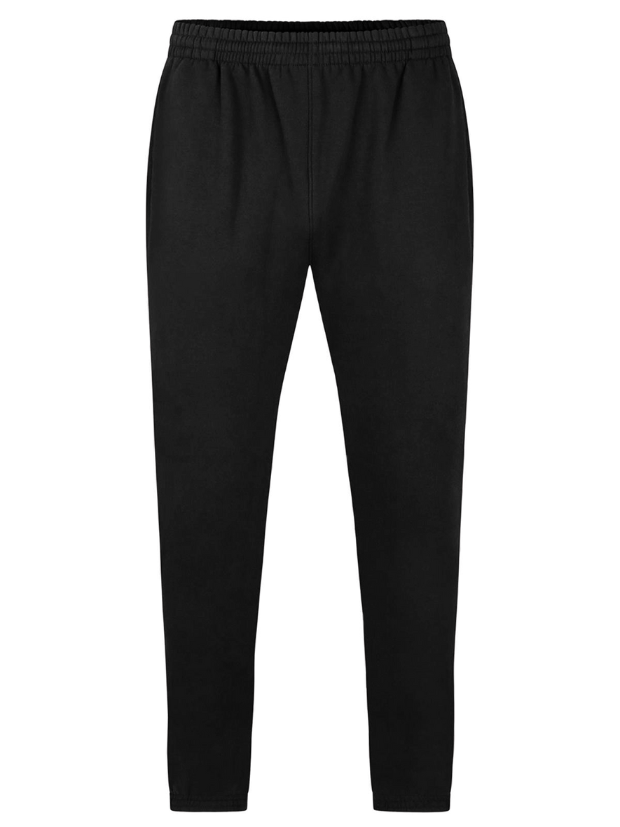 Uneek Clothing UX9 The UX Jogging Pants in black with elasticated waist and ankles.