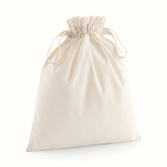 Organic cotton drawcord bag