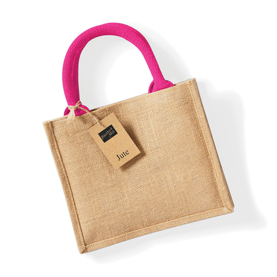 Jute mini gift bag