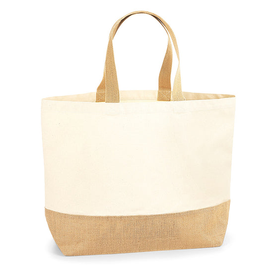 Jute base canvas tote XL