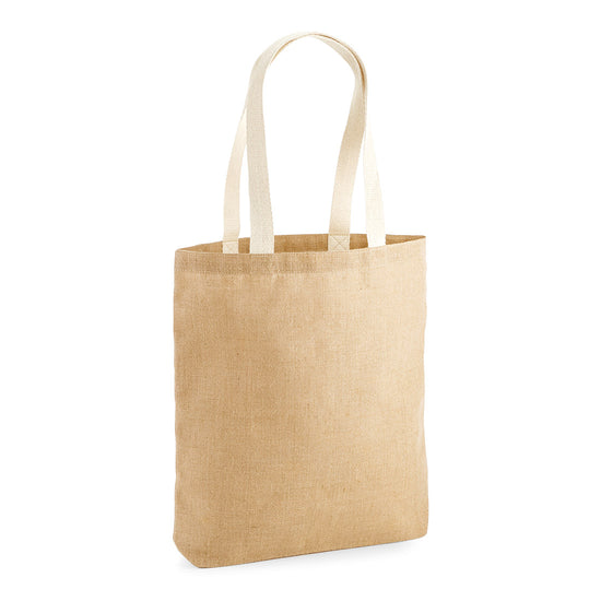 Unlaminated jute tote