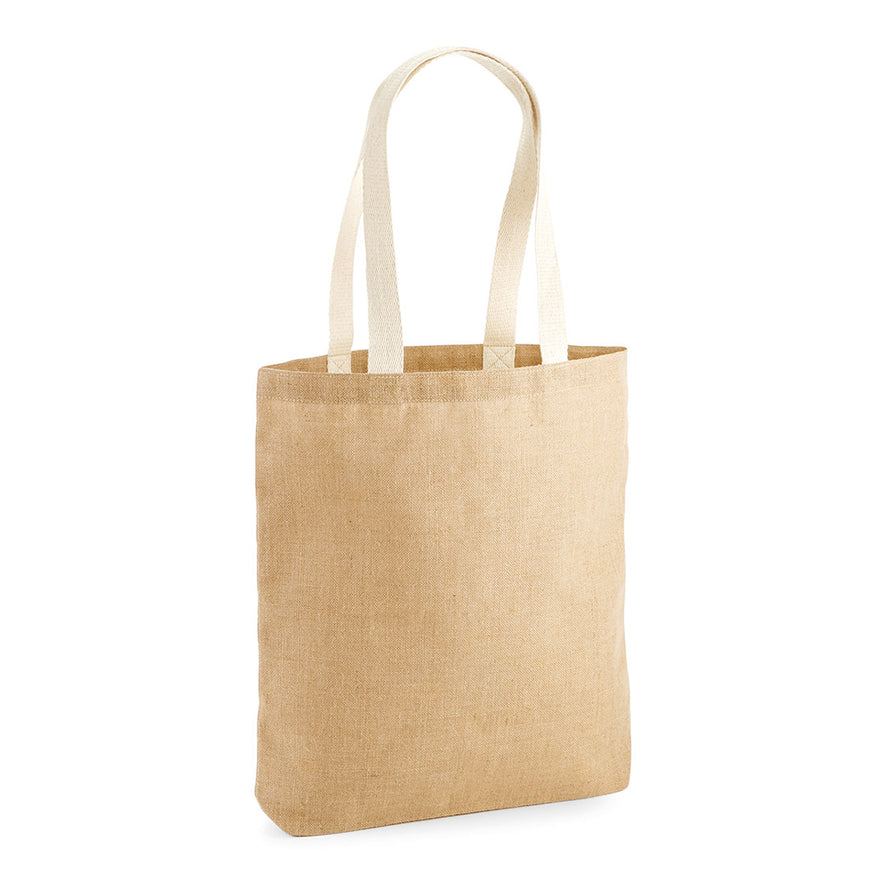 Unlaminated jute tote