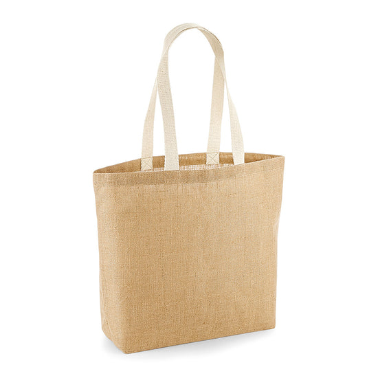 Unlaminated jute shopper