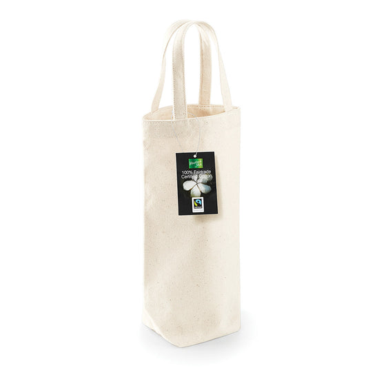 Fairtrade cotton bottle bag