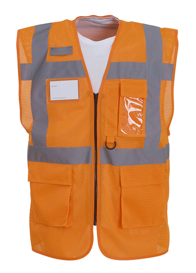 Hi-vis top cool open-mesh executive waistcoat (HVW820)